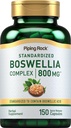 Piping Rock Boswellia Serrata Extrakt Ergänzung | 150 Kapseln | Boswellic Acid Complex | Non-GMO, Glutenfreie Formel