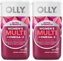 OLLY Ultra Women's Multi Softgels,Overall Health and Immune Support,Omega-3s,Iron,Vitamine A,D,C,E,B12,Daily Multivitamin,30 Day Supply -,60 Count (Pack von 2)