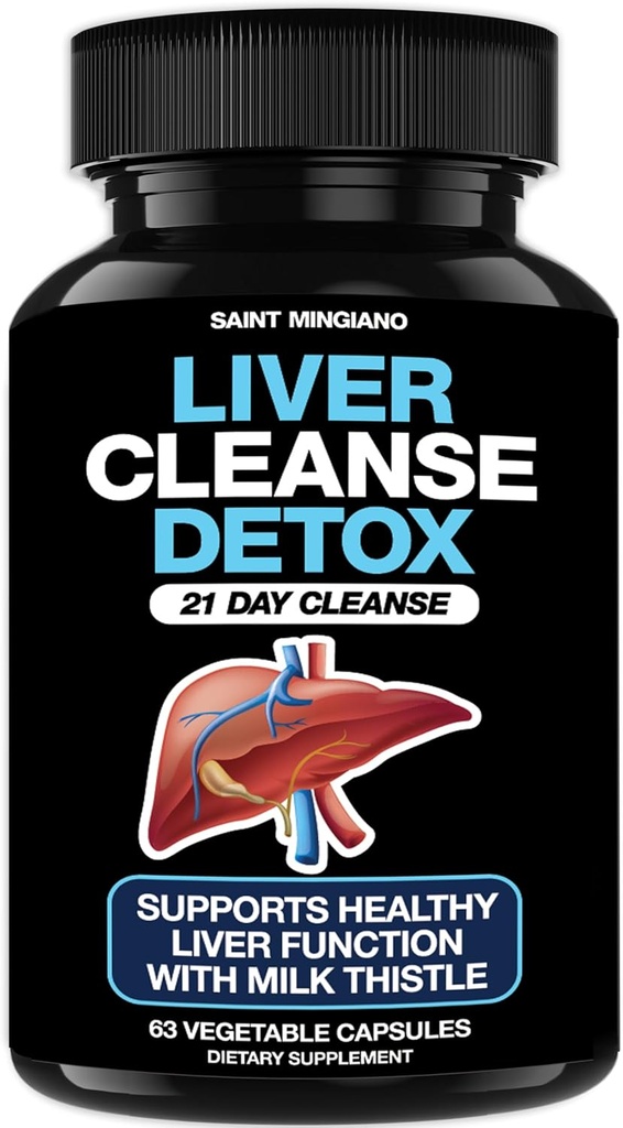 Liver Cleanse Detox & Repair - 21 Day Cleanse - Natural Liver Support Supplement with Milk Thistle, Dandelion Root, Spinach Leaf, and Artichoke Extract for Liver Health