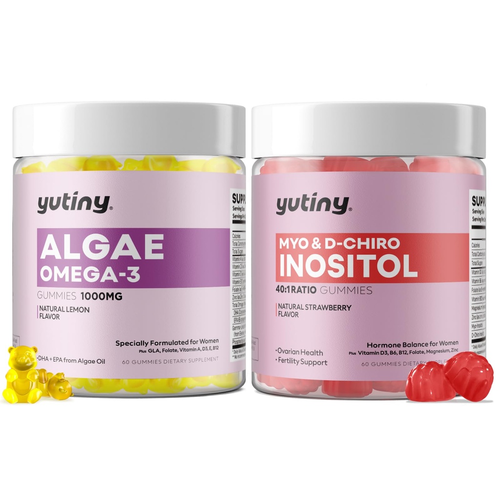 Myo-Inositol & D-Chiro Inositol Vegan Omega 3 Gummi für Damen