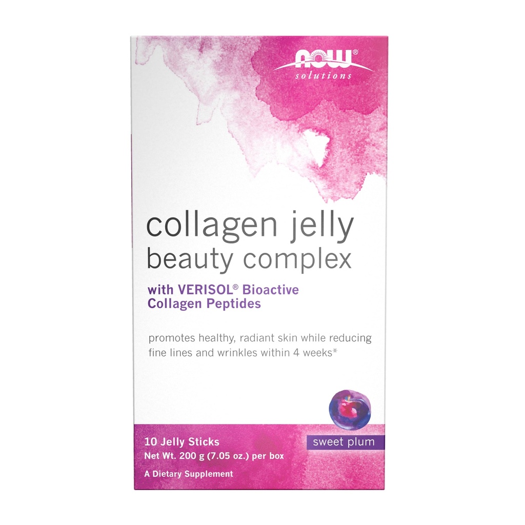 Jetzt Foods Solutions, Collagen Jelly Beauty Complex, Sweet Plum Flavor, 10 Jelly Sticks