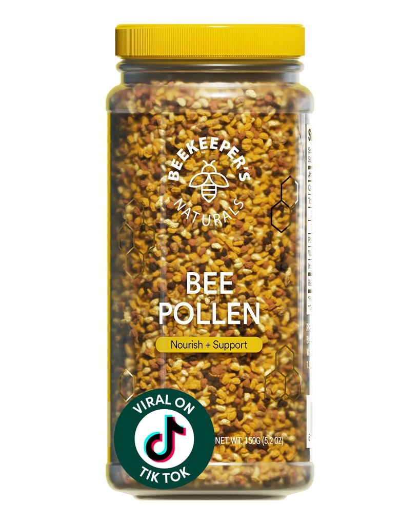 Imker-Naturen - 100% Raw Bee Pollen-Granulat, Natürliche erhaltene Enzyme, Quelle von Vitamin B, Mineralien, Aminosäuren & Protein - Paleo & Keto Friendly, Glutenfrei (5.2 oz)