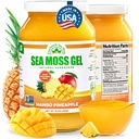 EverSmith Organics - Wildcrafted Irish Sea Moss Gel | Made in USA | Rich in Vitaminen & Minerals | Sea Moss Gel Raw | Nutritional Supplement | Mango Ananas (1 Jar)