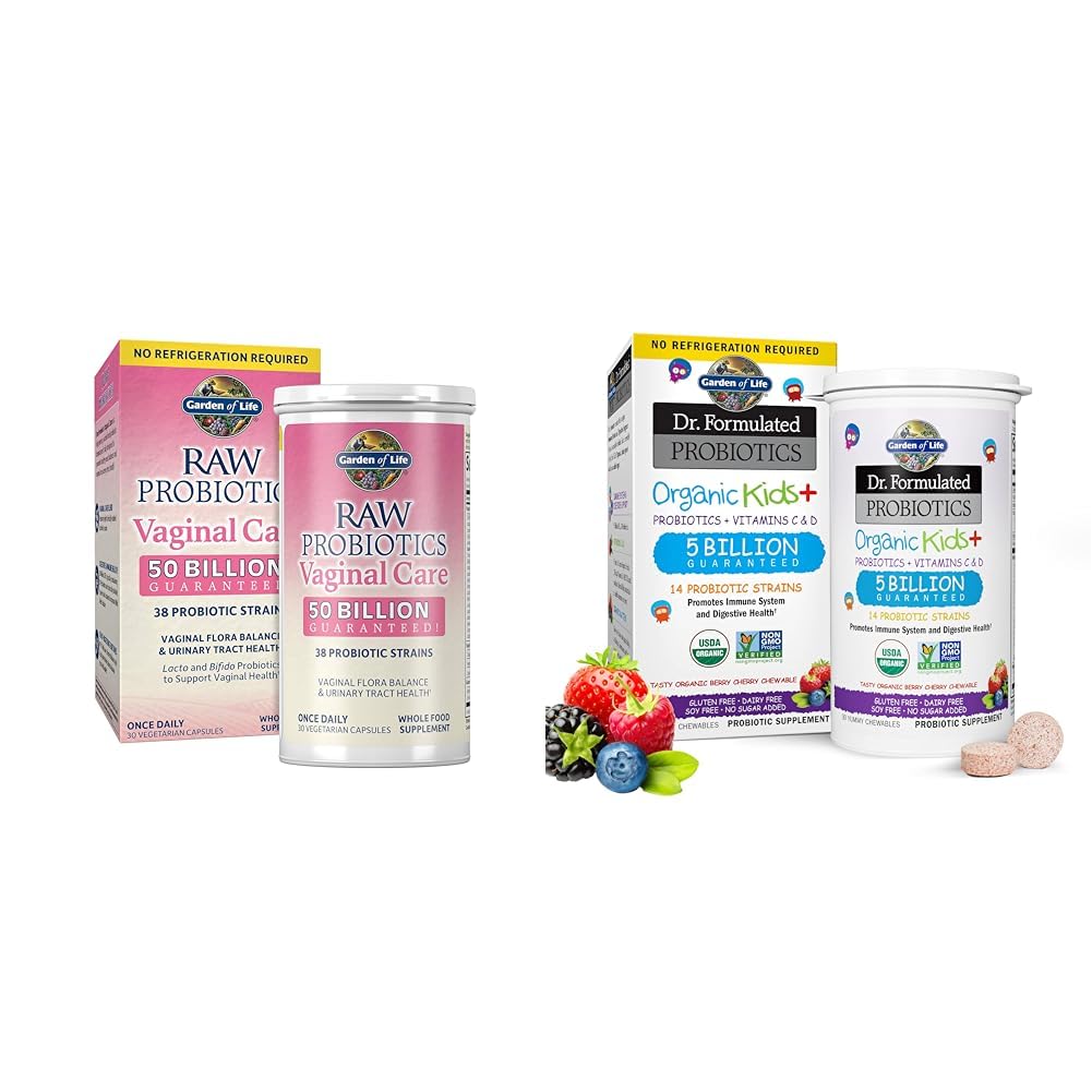 Garten des Lebens Probiotika für Frauen Gesundheit, Kinder Immununterstützung - 50 Billion CFU, 5 Billion CFU, 30 Kapseln, 30 Chewables