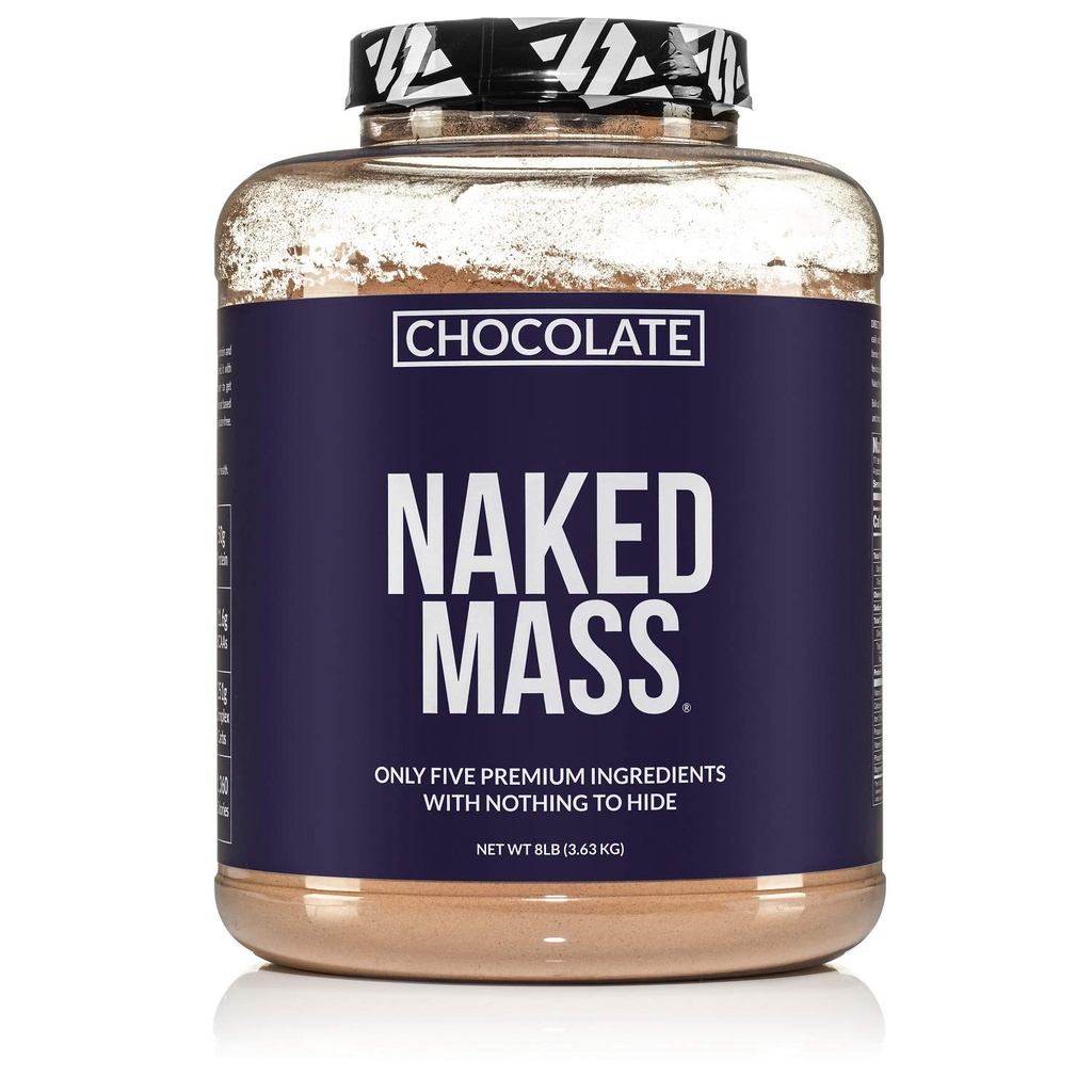 NAKED Chocolate Maß Gainer - All Natural Weight Gainer Protein Powder - 8lb Bulk, GMO Free, Gluten Free & Soy Free. Keine künstlichen Zutaten - 1.360 Kalorien