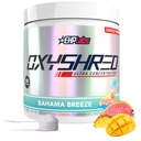 EHP Labs OxyShred Pre Workout Powder - Preworkout Powder mit L Glutamin & Acetyl L Carnitin, Energy Boost Drink - Bahama Breeze/Beach, 60 Portionen