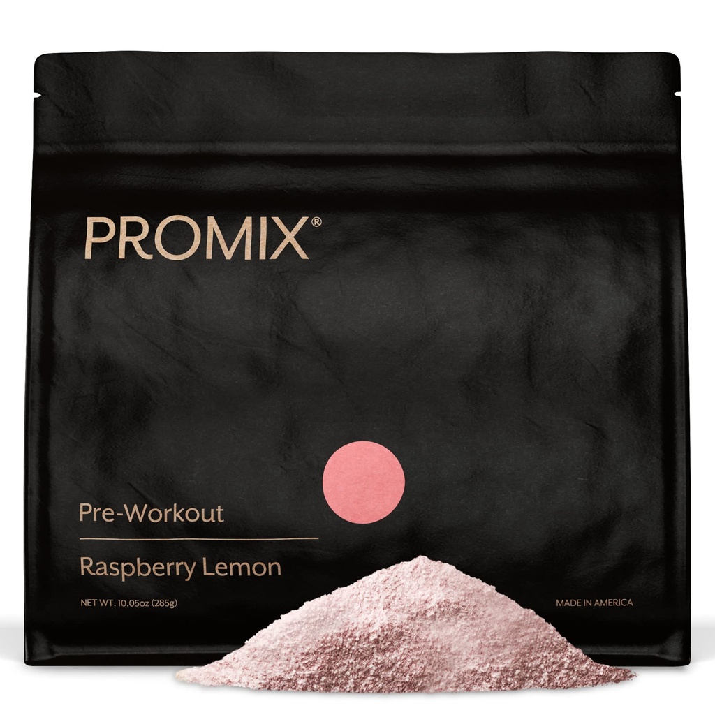 ProMix Nutrition Pre-Workout Powder, Raspberry Lemon - Maximize Focus - Hilft Muskelaufbau, Ausdauer & Enhanced Energy - Vitamin B12, Koffein, Beta-Alanin & L-Tyrsosin - 30 Servierungen (Pack von 1)