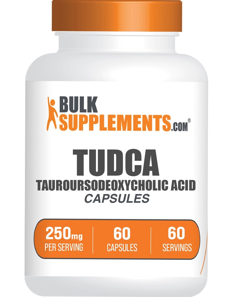BulkSupplements.com TUDCA Kapseln - TUDCA Supplement, Tauroursodeoxycholsäure, TUDCA 250mg für Leberunterstützung - Glutenfrei, 1 Kapsel pro Portion, 60 Kapseln (Paket von 1)
