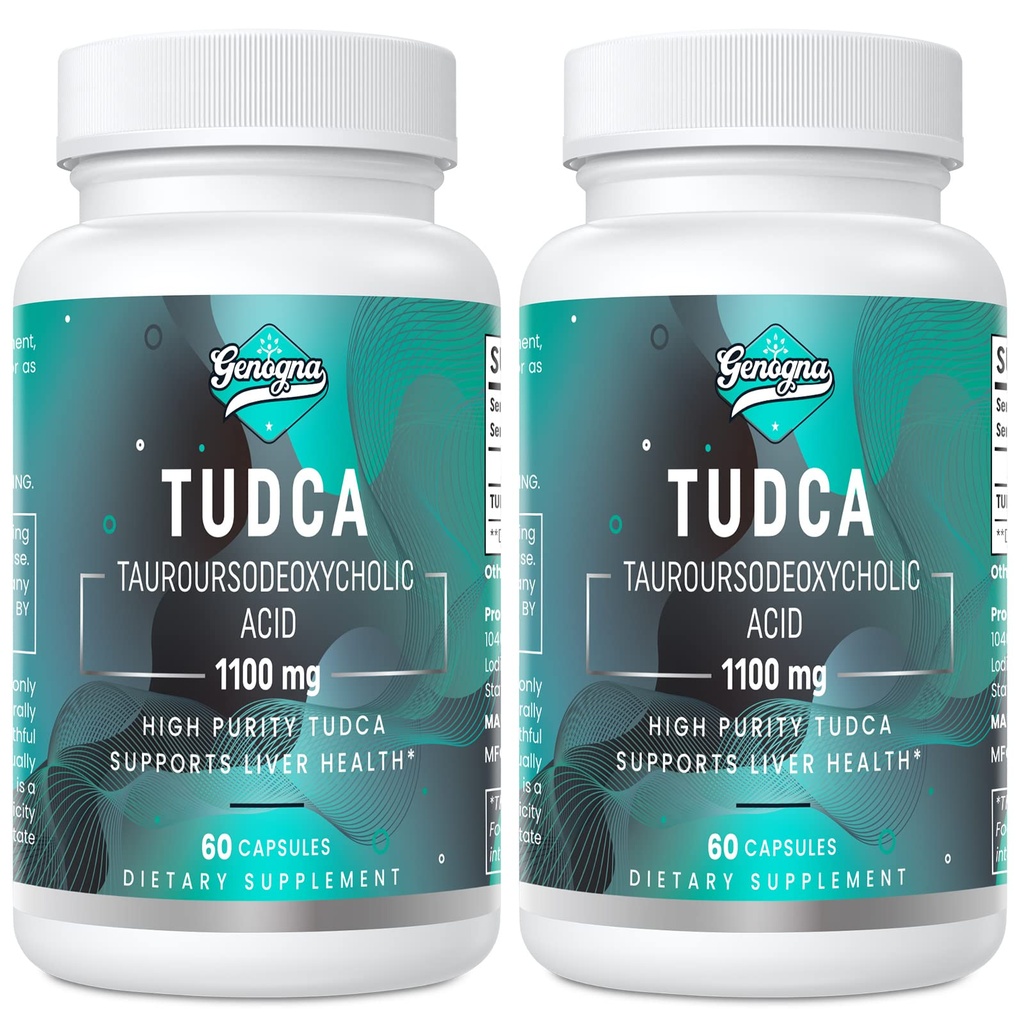 TUDCA 1100mg-Liver-Supplement für Detox Cleanse, Wasser-Soluble Bile Salts mit starkem Bitter Geschmack, 120 Vegan Capsules,Non-GMO,Gluten-frei