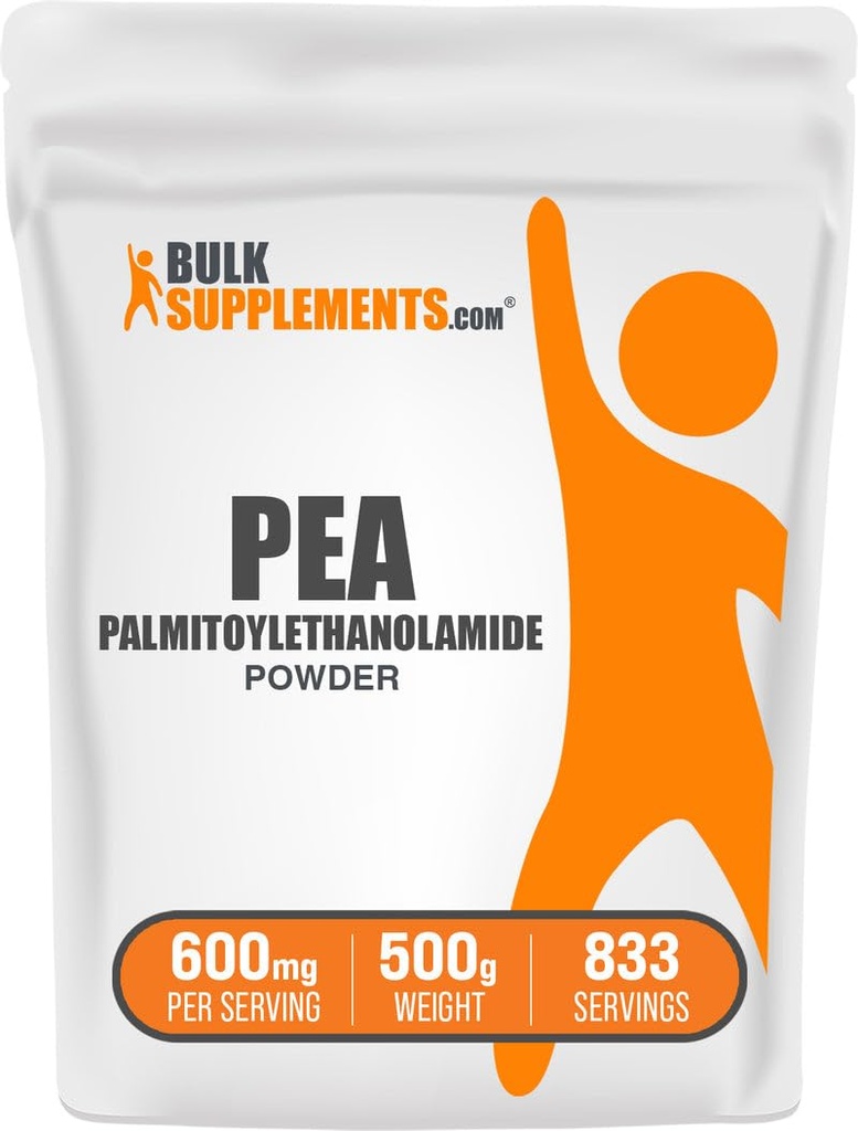 BulkSupplements.com Palmitoylethanolamid Pulver - Pea Supplement, Palmitoylethanolamid für Immmune Support - Glutenfrei, 600mg pro Servierung, 500g (1.1 lbs) (Pack von 1)