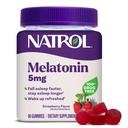 Natrol Melatonin Gummis, Schlafunterstützung, 90 Erdbeer-Flavored Adult Melatonin Gummies, 5 mg Schlafhilfen für Erwachsene