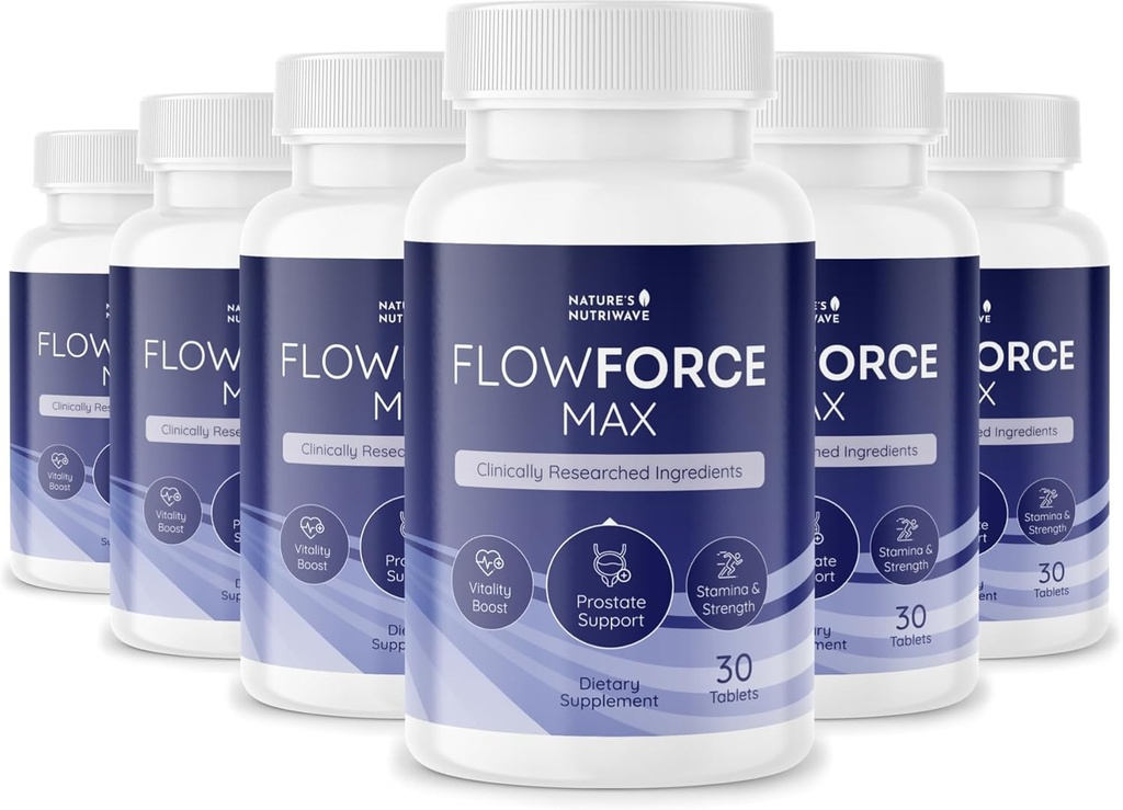 FlowForceMax Kräuter-Supplement - Natürliche pflanzenbasierte Formel mit Säge Palmetto Extrakt | 30 Kautabletten, 6 Monate Versorgung, Made in USA