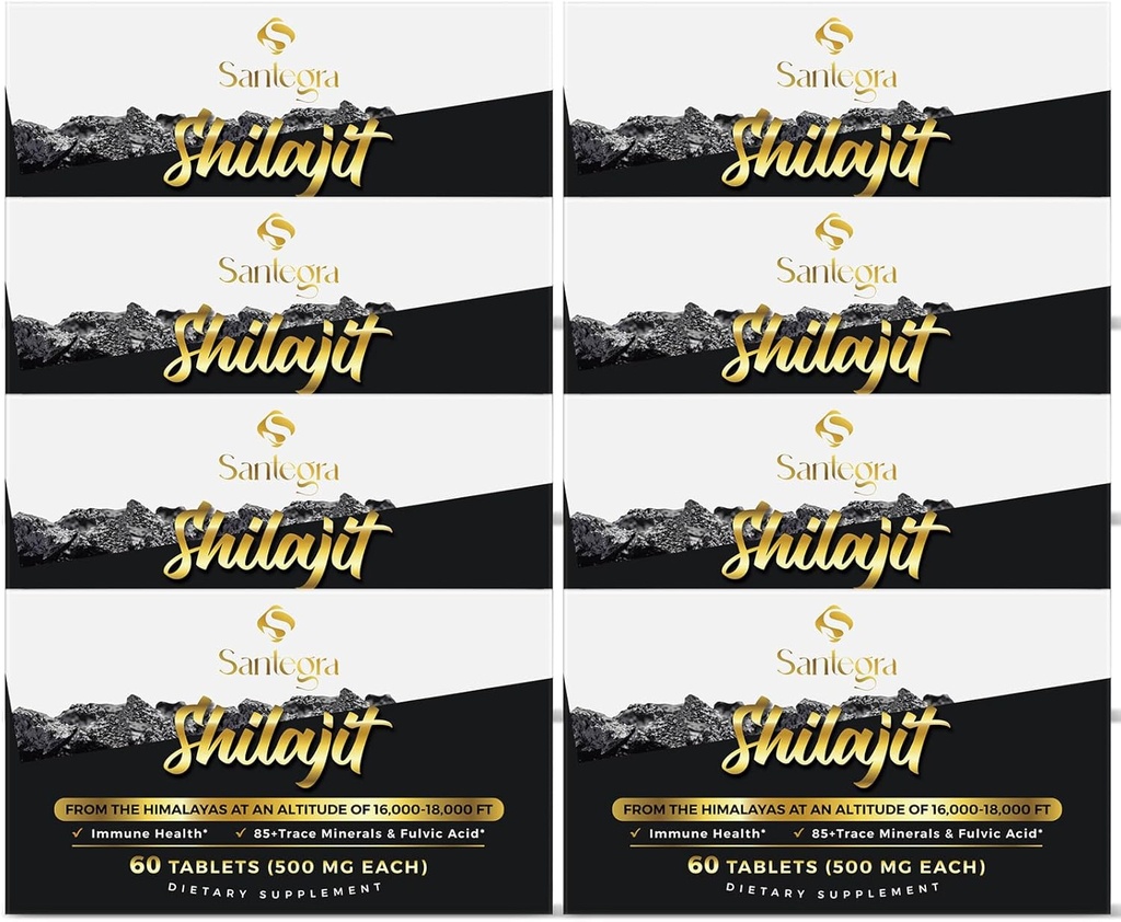 30,000 MG Shilajit Tablets, 100% Shilajit Pure Tablets for Women & Men, Himalayan Organic, Fulvic Acid & 85+ Trace Minerals, Resin Supplement for Energy and Immune System, 480 Counts