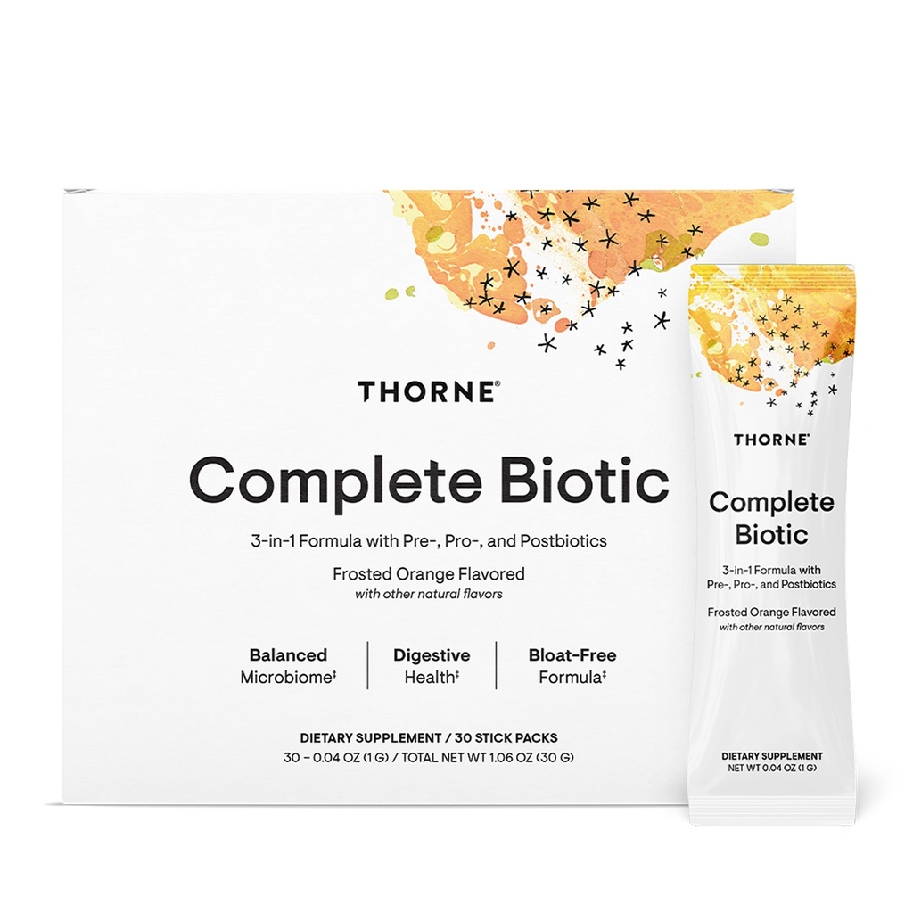 THORNE - Komplette Biotik - Probiotisch, Präbiotisch & Postbiotisch für Frauen, Männer & Kinder - Unterstützt Gut, Verdauungs- & Immungesundheit * - Gelegentliche Verstopfung, Durchfall, Gas & Blähungen Erleichterung * - 30 Portionen