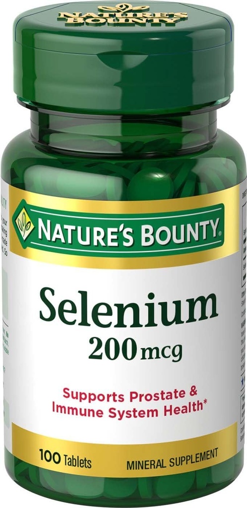 Nature's Bounty Selenium 200 mcg Natural High Selenium Hefe, 100 Tabletten (Pack von 3)