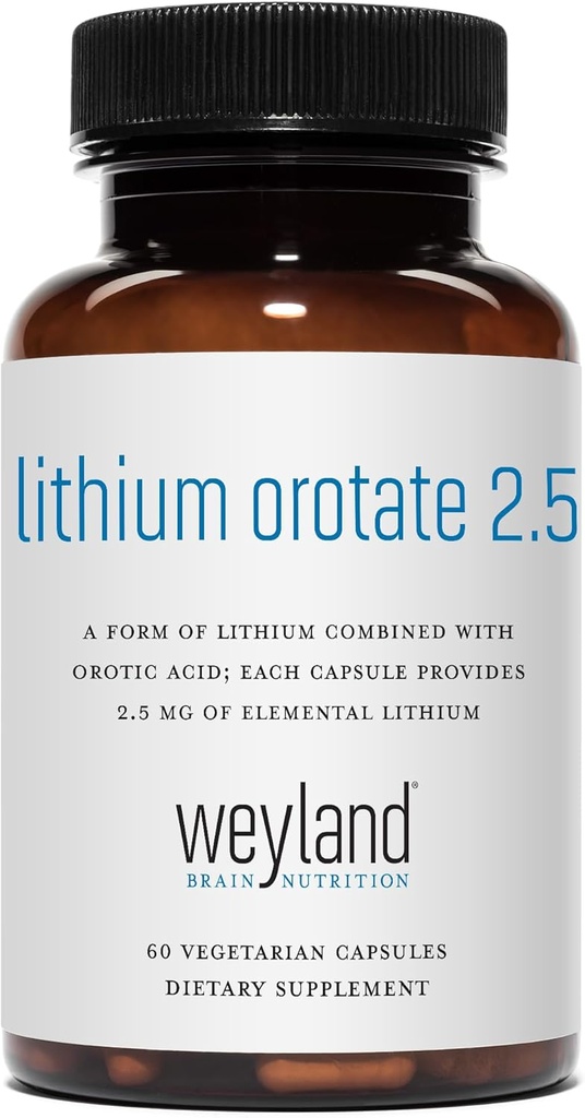Lithium Orotate 2.5mg (1 Flasche), 60 vegetarische Kapseln