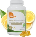 Zahler Omega 3 Platinum +D, All-Natural Pure Fish Oil Supplement, Burpless Softgel ohne Fisch Nachgeschmack, Höchst in EPA und DHA, Zertifizierte Kosher, 180 Softgels