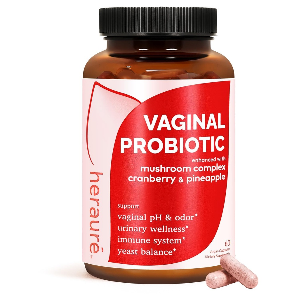 HerAure Vaginal Probiotics for Women - pH Balance, Gesunde Vaginal Odor, Vaginal Flora, Hefe Balance, Frauen Probiotika und Präbiotika, Immununterstützung - Präbiotika & Lactobacillus Probiotic,60CT