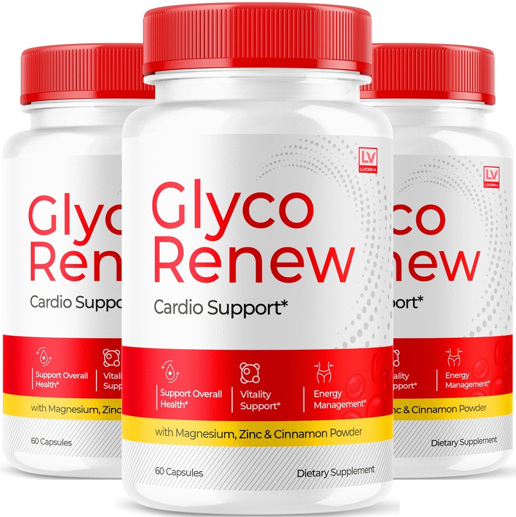 (3 Pack) Glyco Renew - Glyco Renew Blood Support, GlycoRenew Blood Support, Glyco Renew Blood Support Pills, Ripped Glyco Renew Blood Support, Glyco Renew Pills, Glyco Renew Supplement, 90 Kapseln