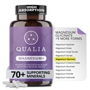 Qualia Magnesium+ | Doctor-Formuliert. Premium Formel | Hohe Bioverfügbarkeit | 10 Formen von Magnesium & 70+ Mineralien | Relaxed Mood, restful Sleep, & Übung Erholung