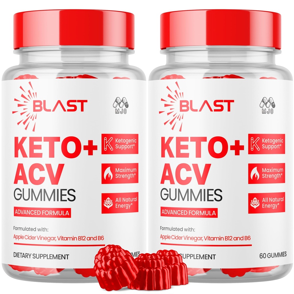 (2 Pack) Blast Keto ACV Gummie, Blast ACV Keto Gummys Advanced 1000MG Chewable Vitamin Supplement - Alle natürlichen ACV Formel für Energie und Fitness Max Strength Formel mit Vitamin B12 (120 Gummi)