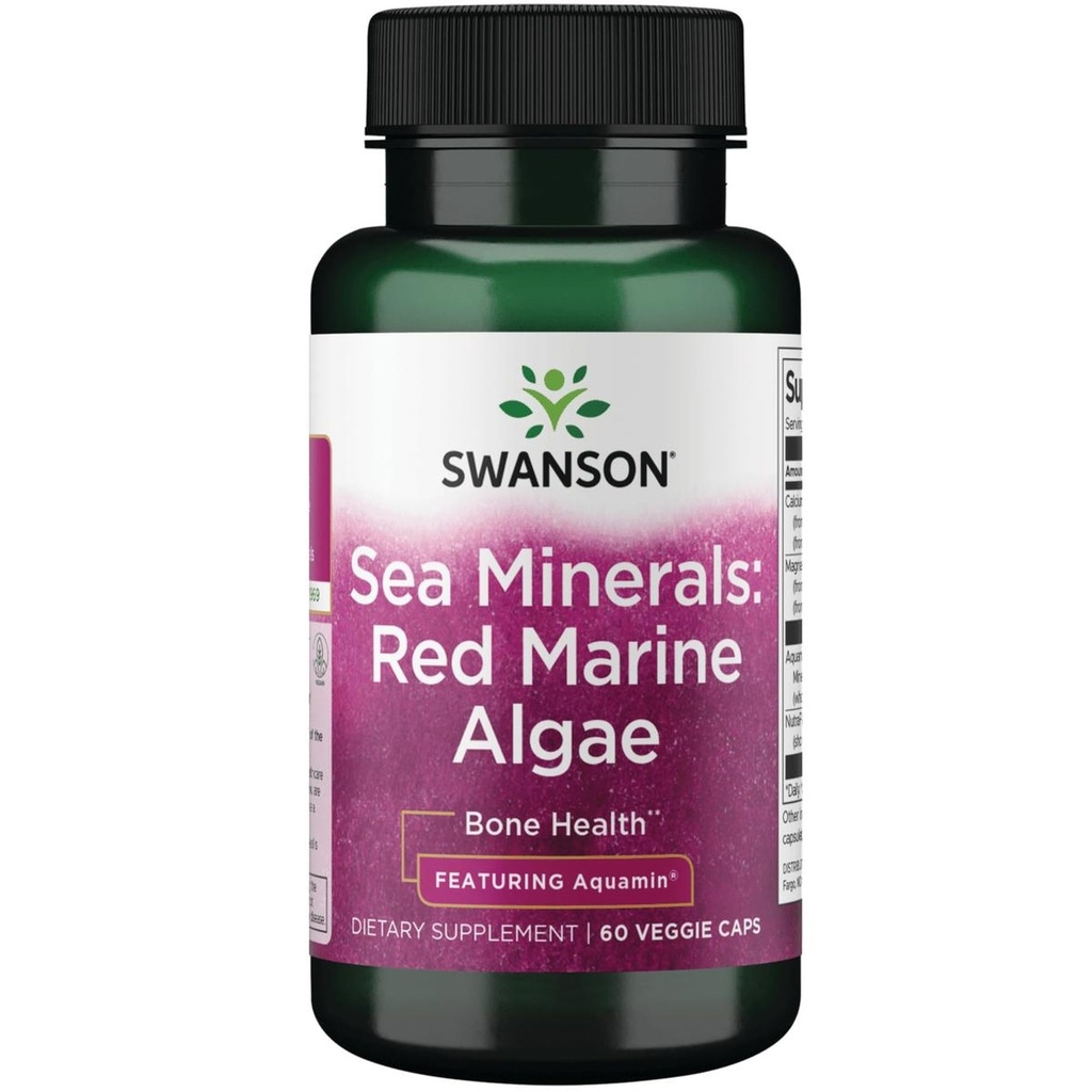 Swanson Aquamin Sea Mineralstoffe: Red Mineral Algae 60 Veg Kapseln
