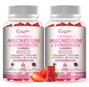 3000mg Liposomal Magnesium Threonate Gummies, Magnesium Glycinate Supplements, Liposomal Enhance 98% Absorption, Muscle Relaxation, Calm Mood Support & Energy Support for Adults, Strawberry Flavor
