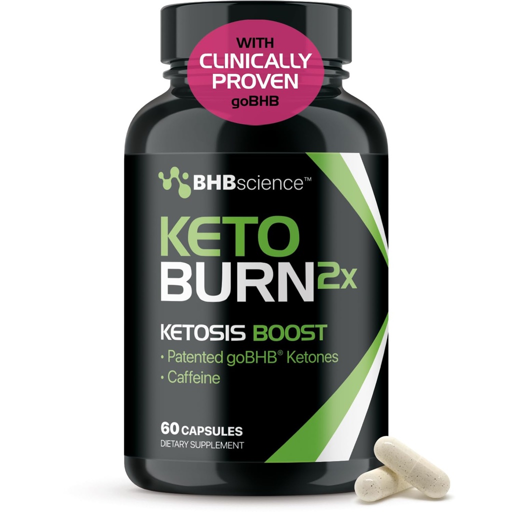 Keto BHB Exogene Ketone Supplement - BHB Science Keto Diät Pillen mit patentierten goBHB und Koffein für natürliche Energie Fokus Körper Sculpting & Ketosis Unterstützung - Vegetarisch & Non-GMO (1 Monat Versorgung)