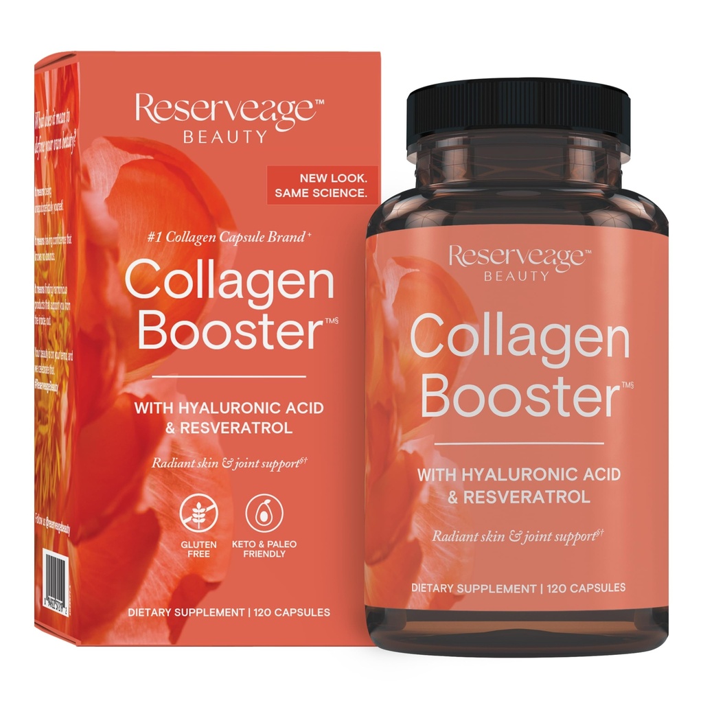 Reserveage Beauty Collagen Booster - Supplement for Skincare & Joint Health - Supports Healthy Collagen Production for Women - 120 Capsules (30 Servings)