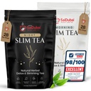 Premium Detox Tea Kit Herbal Slim Tea Duo 28 Morning Vitality Bags & 28 Night Calm Bags Certified Herbal Blend with REACH MSDS & Heavy Metal Tests Safe Caffeine Free Supports Active Lifestyle