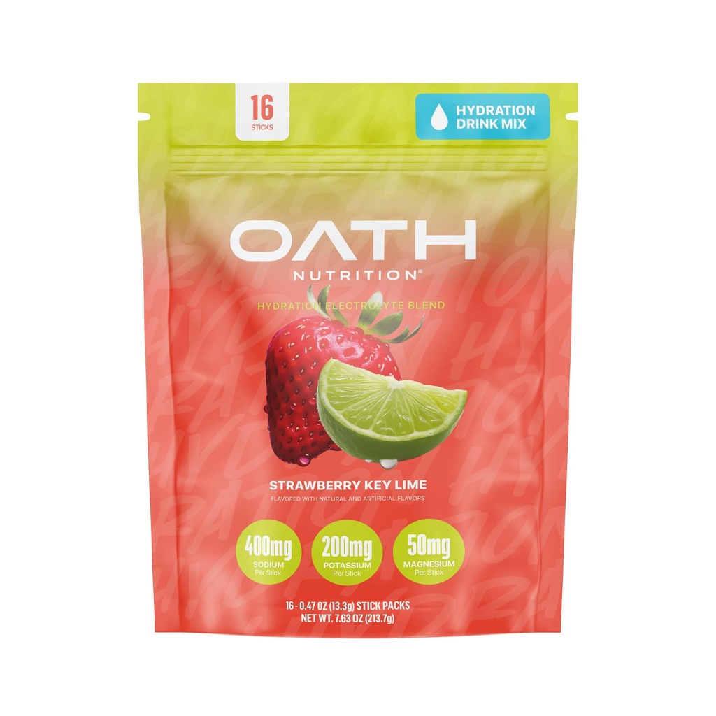 Eid Nutrition Hydration Electrolyte Pulver, Komplette Elektrolytmischung für schnelle Hydratation und Muskelunterstützung, 16 Single-Serve-Pakete, Strawberry Key Lime