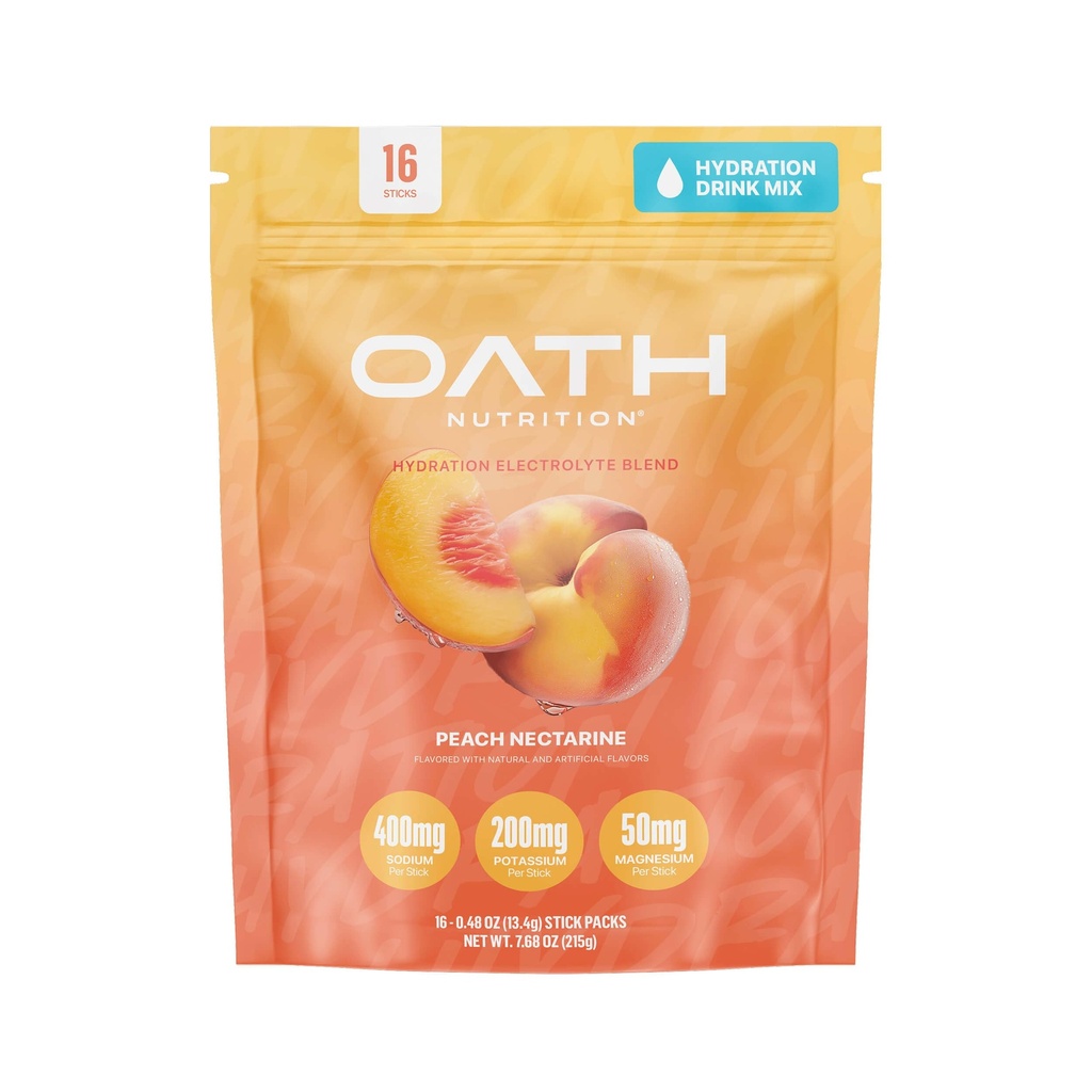 Eid Nutrition Hydration Electrolyte Pulver, Komplette Elektrolytmischung für schnelle Hydratation und Muskelunterstützung, 16 Single-Serve-Pakete, Pfirsich-Nektarine