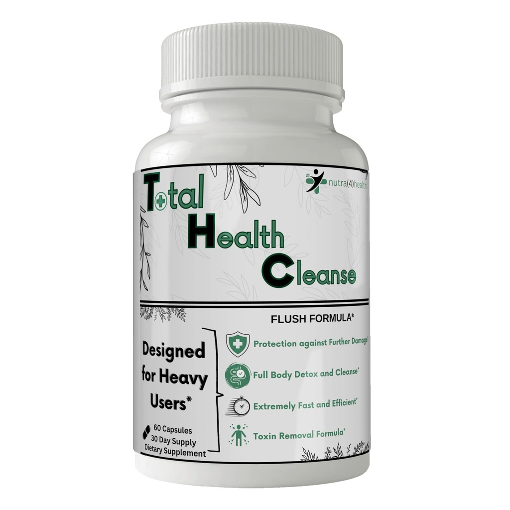 Total Health Cleanse, Best Detox for Heavy Users, Flush Formula for Test, Full Body Detox Capsules