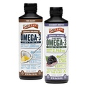 Barleans Omega 3 Liquid Supplement Bundle, BlackBerry Smoothie Flax Seed Oil und Piña Colada Fish Oil Supplements Set, 16 oz