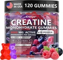 Creatine Gummies Complex 8000mg für Männer und Frauen Creatine Monohydrat Gummy mit BCAA Taurine für Muskelkraft und Energie Boost Zucker Kostenlose Vor-Workout Ergänzung - 120 Gummies