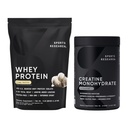 Sports Research® Creatine Monohydrate (100 Servierungen) & Vanilla Whey Protein (63 Servierungen), The Dynamic Duo for Lean Muscle Building, verbesserte Leistung, Kraft & Workout Erholung - Sport Nutritio