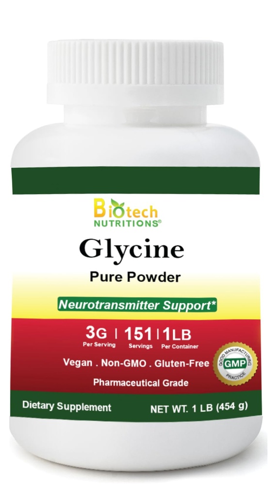 Reines Glycin Pulver 16 oz Glutenfreies Non-GMO Made in USA