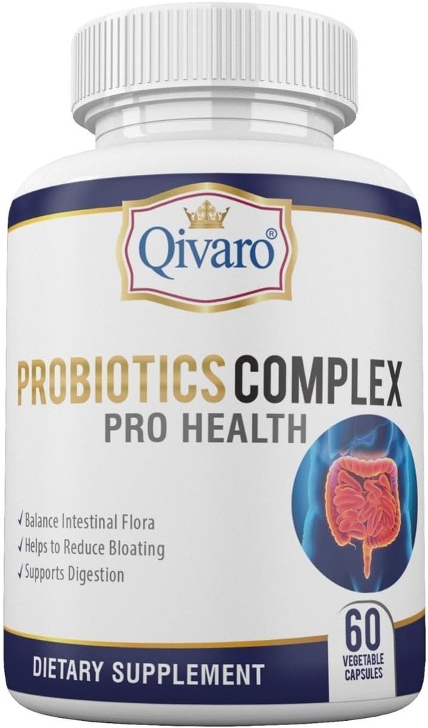 Probiotic Complex Pro Health - Digestive Balance und Immununterstützung - Natürliche und organische Ergänzung - Tägliche probiotische Unterstützung - Vegan und Non-GMO - Made in USA – 60 Capsule