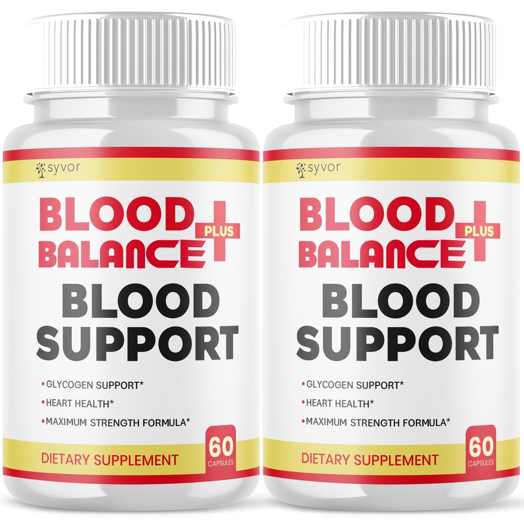 (2 Pack) Blood Balance Plus Capsules, Official Blood Balance Plus Health Support Pills With All Natural Ingredients, Advanced Wellness Support with Max Strength Vitamins for Women & Men (120 Capsules)