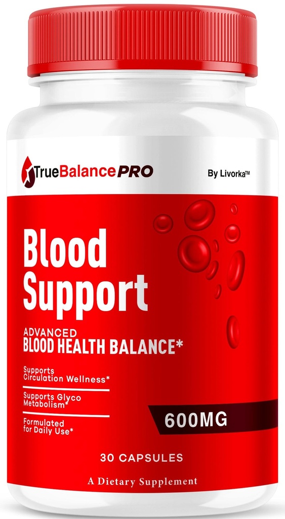True Balance Blood Support Pro Glycogen Capsules Maximum Strength, TrueBalancePro Pills Supplement Multivitamin All Natural Advanced Formula Daily Health & Wellness, 30 Capsules for 1 Month