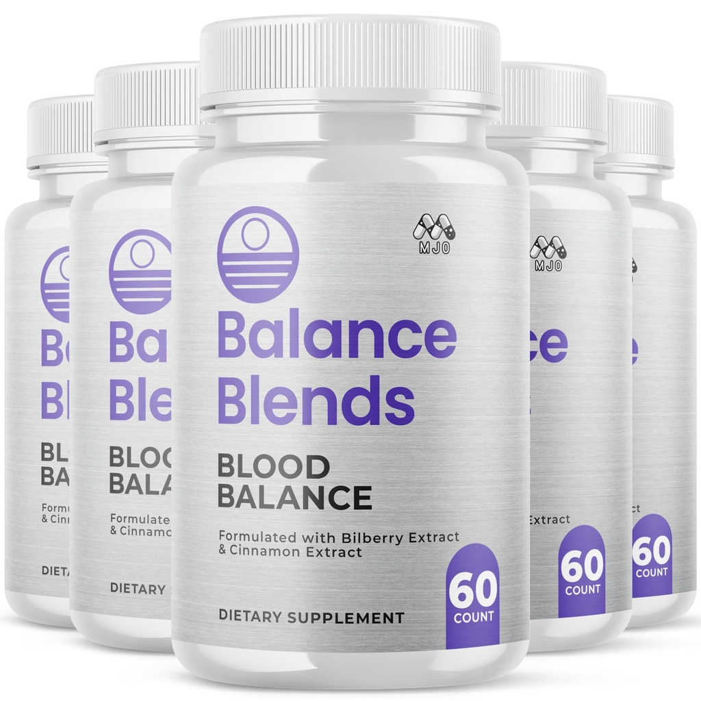 (5 Pack) Balance Blends Blood Capsules, Official BalanceBlends Pills with All Natural Ingredients, Advanced Overall Health & Wellness Support Supplement with Max Strength Multivitamins (300 Capsules)