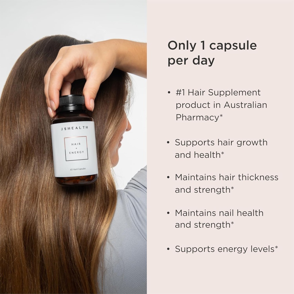 JSHealth Vitamins Beauty Favorites Bundle - Includes Hair + Energy Hair Vitamins & Vitality X + Collagen Beauty Powder Supplement