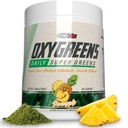 EHP Labs OxyGreens Super Greens Pulver - Spirulina & Chlorella Superfood, Green Juice Powder & Greens Supplements mit präbiotischer Faser, Antioxidantien & Immunitätsunterstützung, 30 Portionen (Ananas)