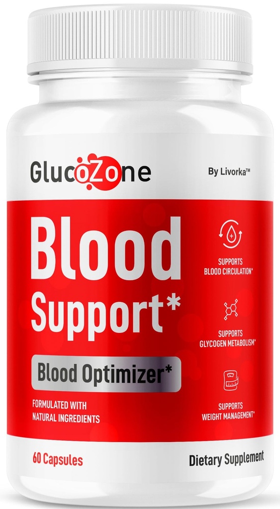GlucoZone Blood Support - GlucoZone Capsules Support Optimizer Supplement All Natural Advanced Formula, Pills Premium Vitamins for Health & Wellness, 60 Capsules for 1 Month