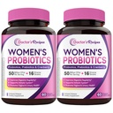 Doctor's Recipes Women's Probiotics, 120 Caps (2 Pack) 50 Billion CFU 16 Strains, with Organic Cranberry, Digestive Immune Vaginal & Urinary Health, Shelf Stable, Delayed Release, No Soy Gluten Dairy