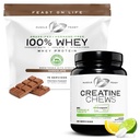 Muscle Feast 100% Whey + Creatine Candy Bundle: 1 100% Whey Protein (Chocolate, 5lb) + 1 Creatine Candy (Lemon Lime, 360) | Premium Supplements, Vegetarian, Gluten Free