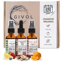 Cognitive Wellness Bundle Liquid Vitamin Trio: Methylcobalamin B12, Lions Mane, Reishi, Chaga Mushroom Complex & Zinc Picolinate: Gluten-Free, Sugar-Free, Non-GMO - 360 Days Supply