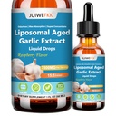 Aged Garlic Extract Liquid Drop 500mg, 15:1 Extract Odorless Organic Garlic Supplement for Heart & Immune Cardiovascular Health, Fast Absorption Liposomal Tech Formula for Men & Women Daily Wellness