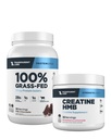 Transparent Labs Gras-Fed Whey Protein Isolate (30 Servierungen, Milchschokolade) & Kreatin HMB (30 Servierungen, Erdbeer-Lemonade)