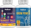 NuBest Bundle Tall 10+ & Grow Power | Wachstumsunterstützung für Alter 10+ & Teens | Calcium, Vitamine D3, K2, Collagen & Kräuter | Knochenstärke, Fokus & Entwicklung